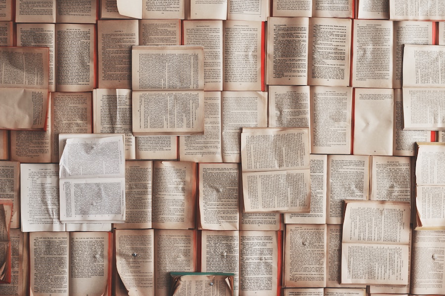 Piles of books